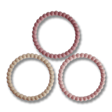 Mushie silikon bitarmband – Linen/Peony/Pale Pink